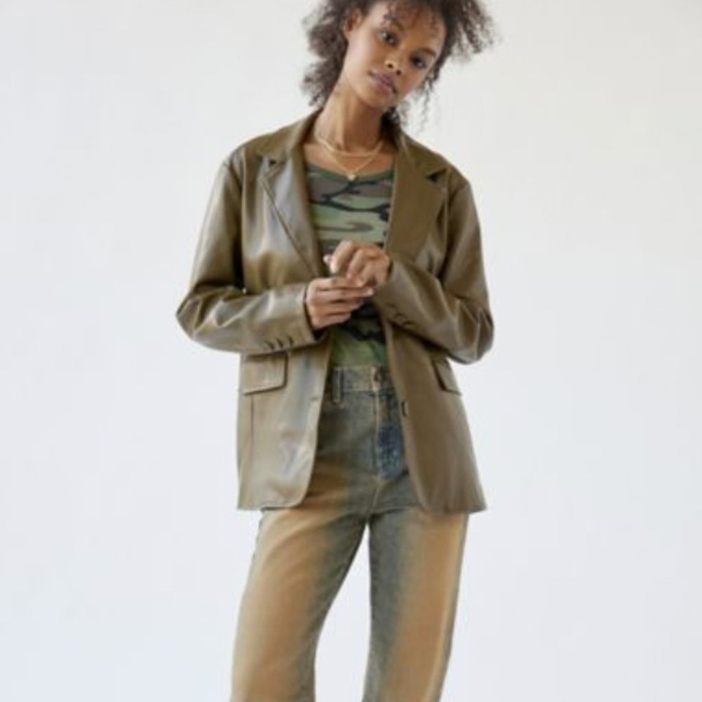 NWOT UO Jules Faux Leather Blazer